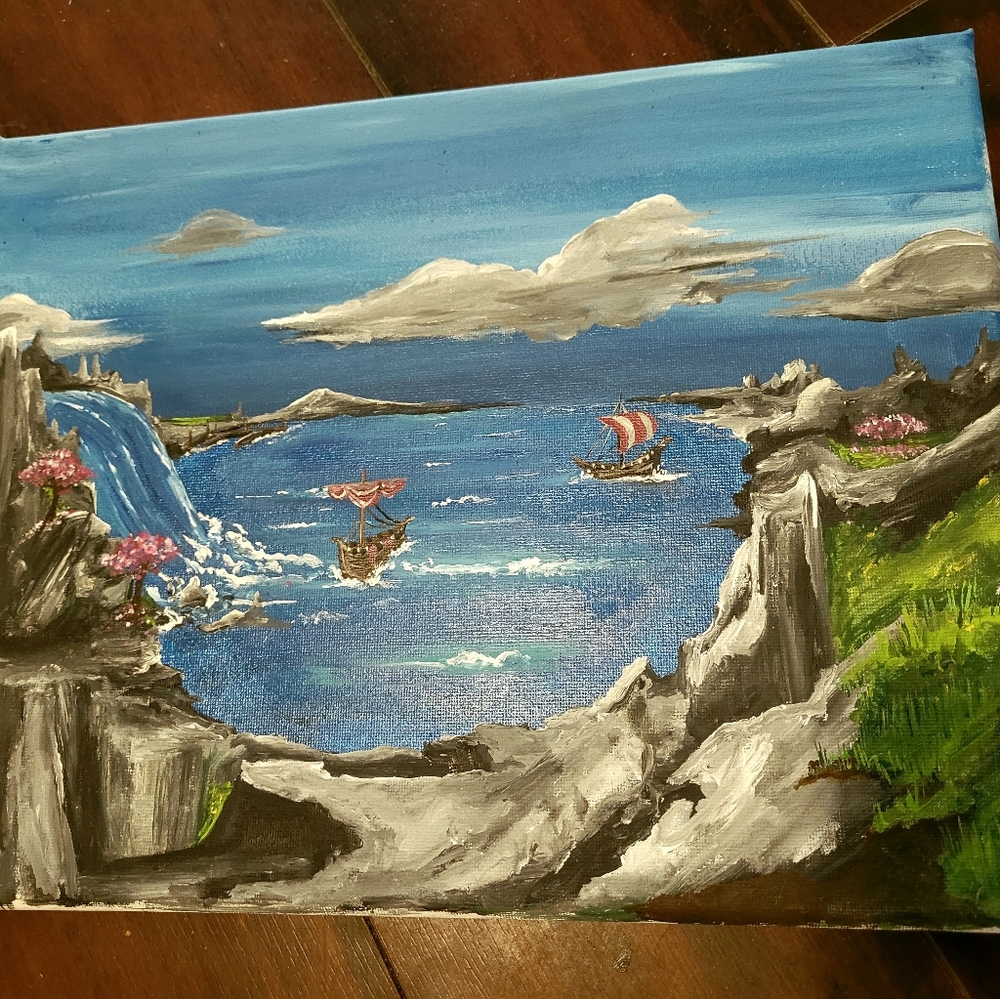 Small vikings painting